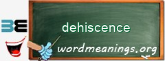 WordMeaning blackboard for dehiscence